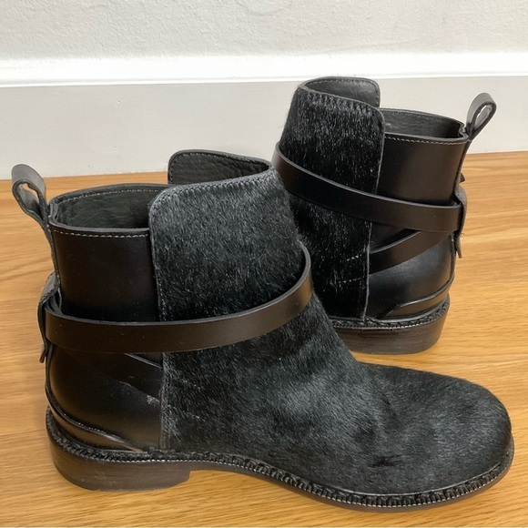Rag & Bone Driscoll Chelsea Fur and Leather Boots Size 36.5 Black - Picture 5 of 14